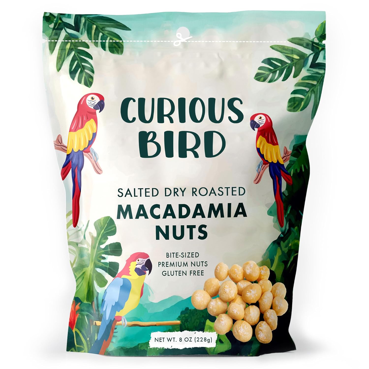 Salted Dry-Roasted Macadamia Nuts (8 oz)